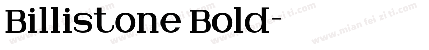Billistone Bold字体转换